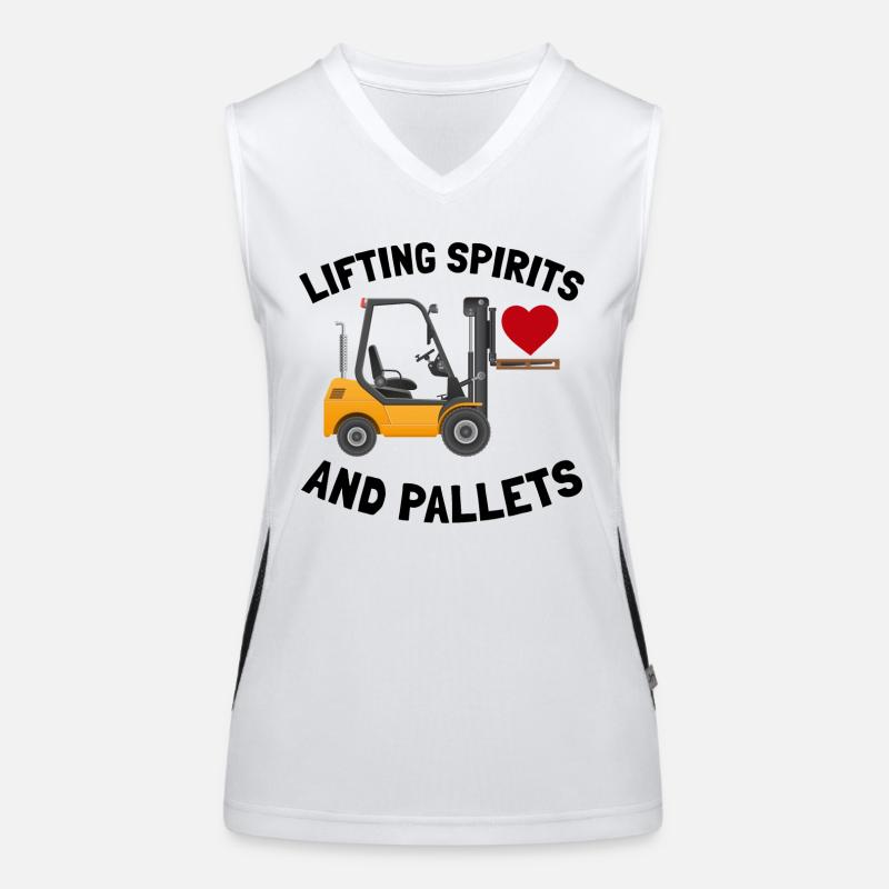 Forklift Operator Heavy Equipment Driver Funny Women's Functional Contrast Tank Top