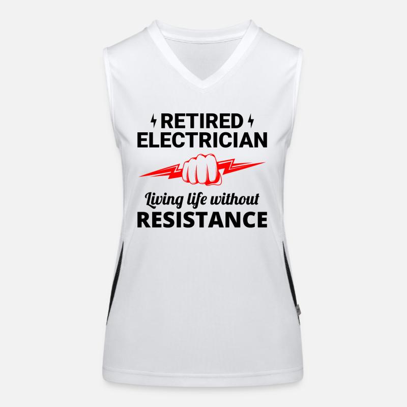 Retired Electrician: Life Without Resistance Women's Functional Contrast Tank Top