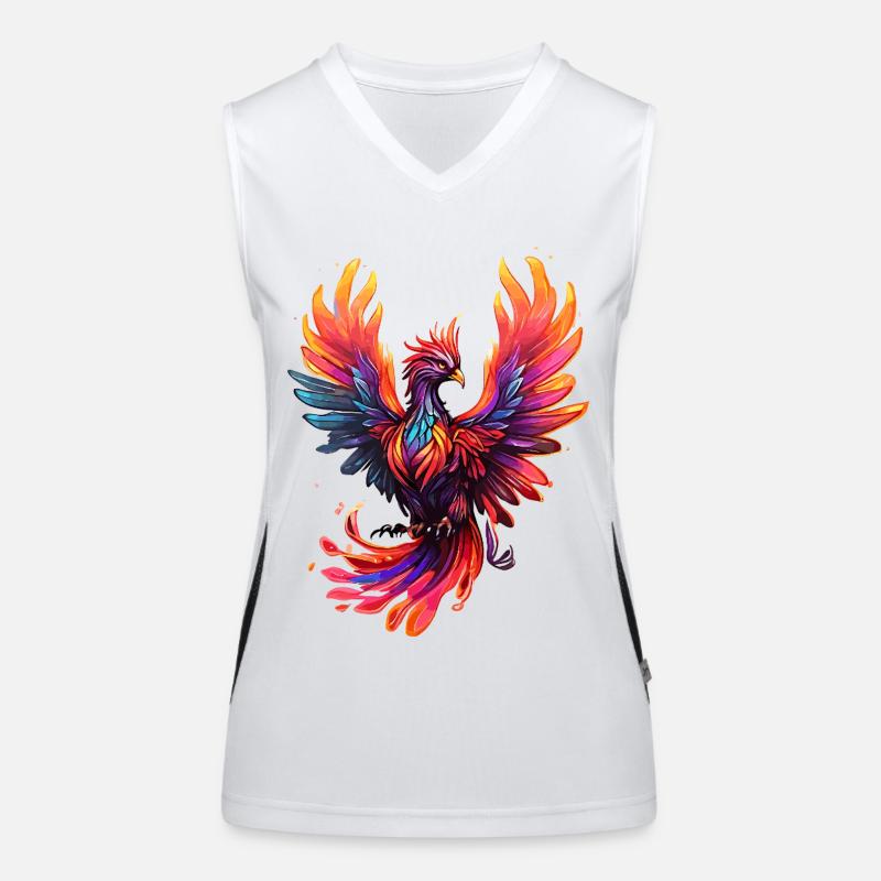 Feuervogel Funktionelles Kontrast-Tank Top für Frauen