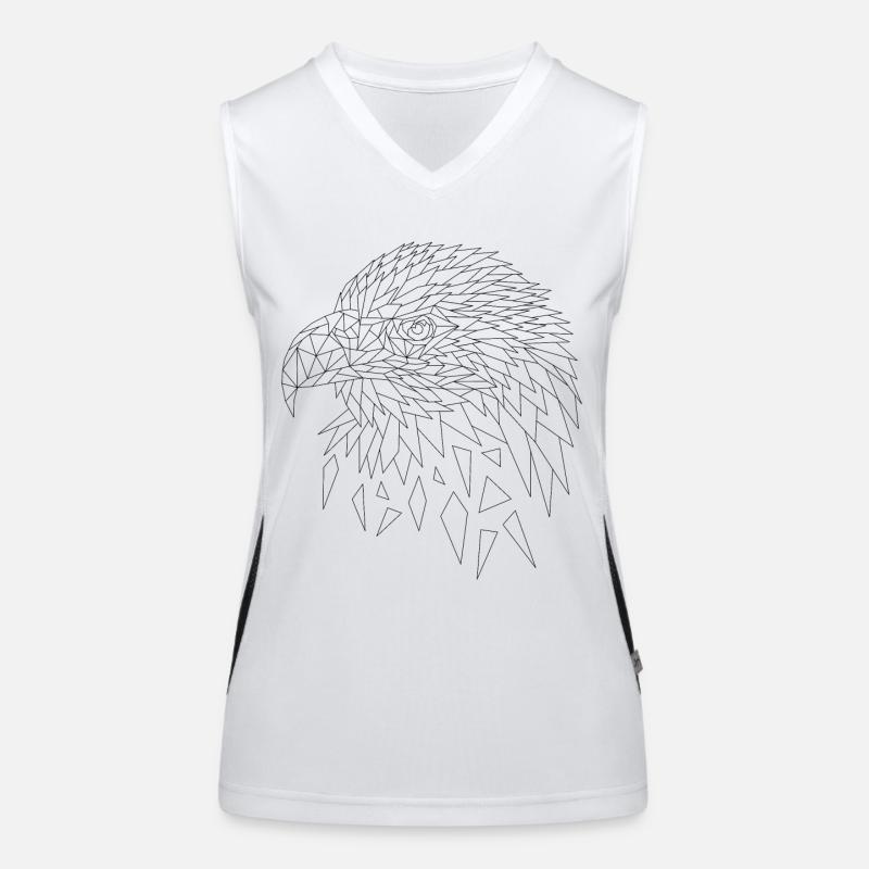 Seeadler Adler Polygone Funktionelles Kontrast-Tank Top für Frauen