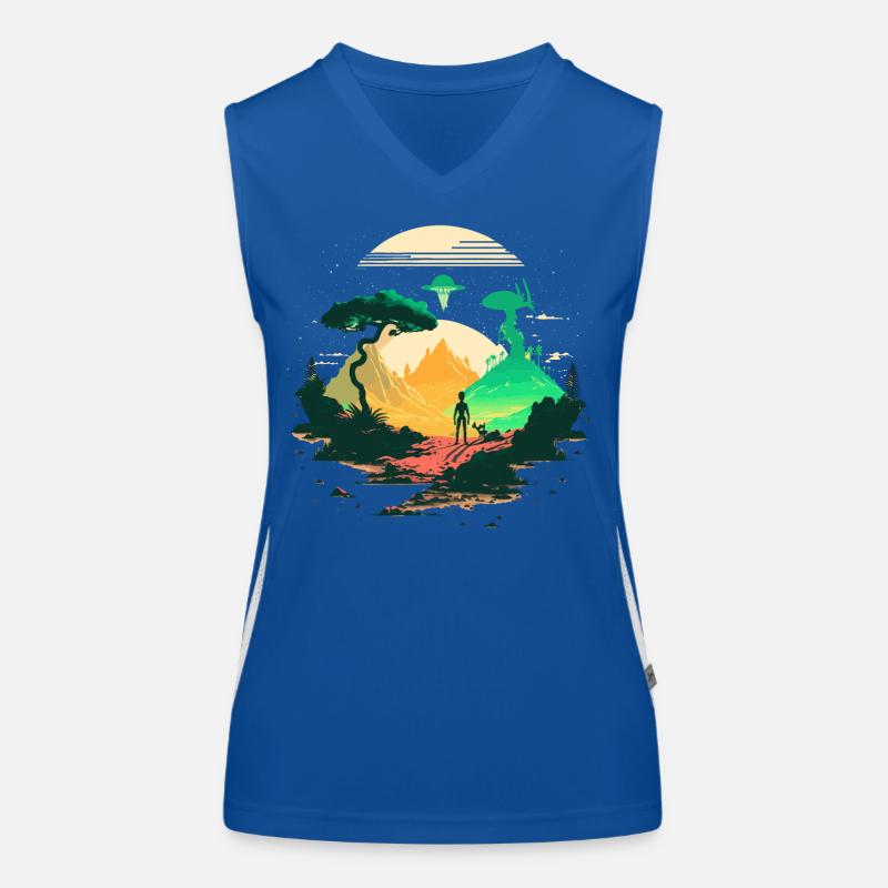 strange world Women's Functional Contrast Tank Top
