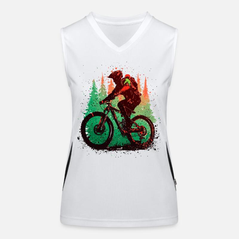 Vintage VTT VTT Cycliste de descente Débardeur respirant contrasté Femme
