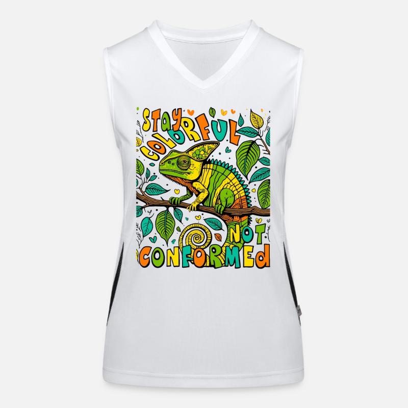 Einzigartiges Chamäleon-Shirt: Zeige Farbe Funktionelles Kontrast-Tank Top für Frauen