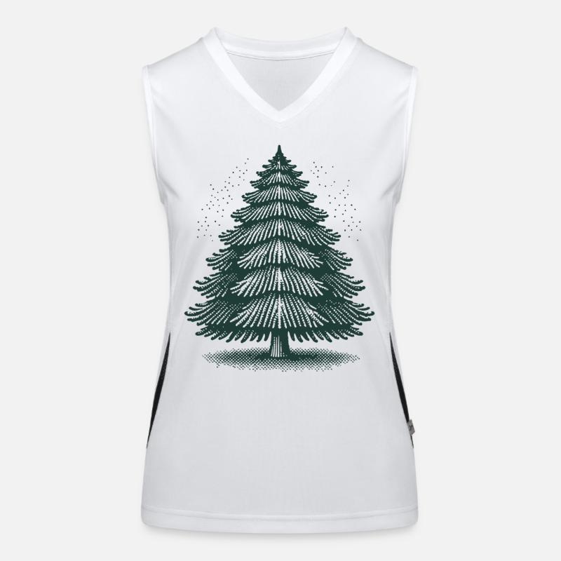 Magical Christmas tree for festive mood Women's Functional Contrast Tank Top