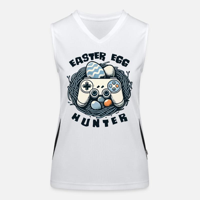 Easter Egg Hunter Gaming Controller Nest Women's Functional Contrast Tank Top