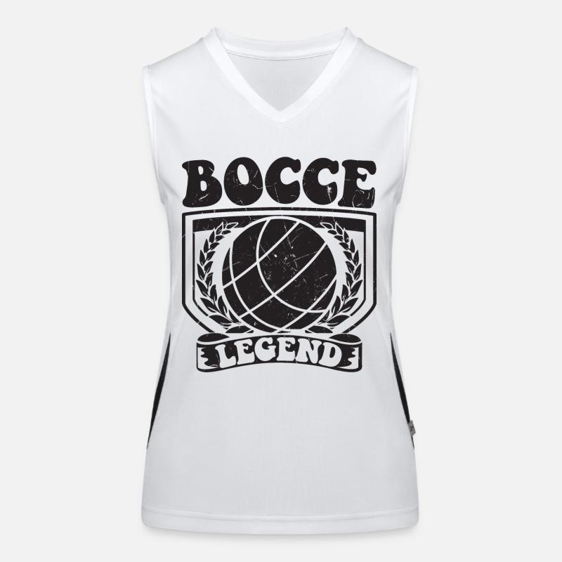 Bocce Legend Spruch Bocce Ball mit Jack Bocci Funktionelles Kontrast-Tank Top für Frauen