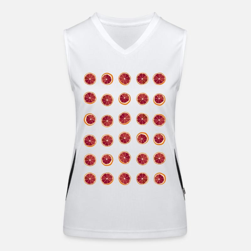 oranges sanguines séchées Débardeur respirant contrasté Femme