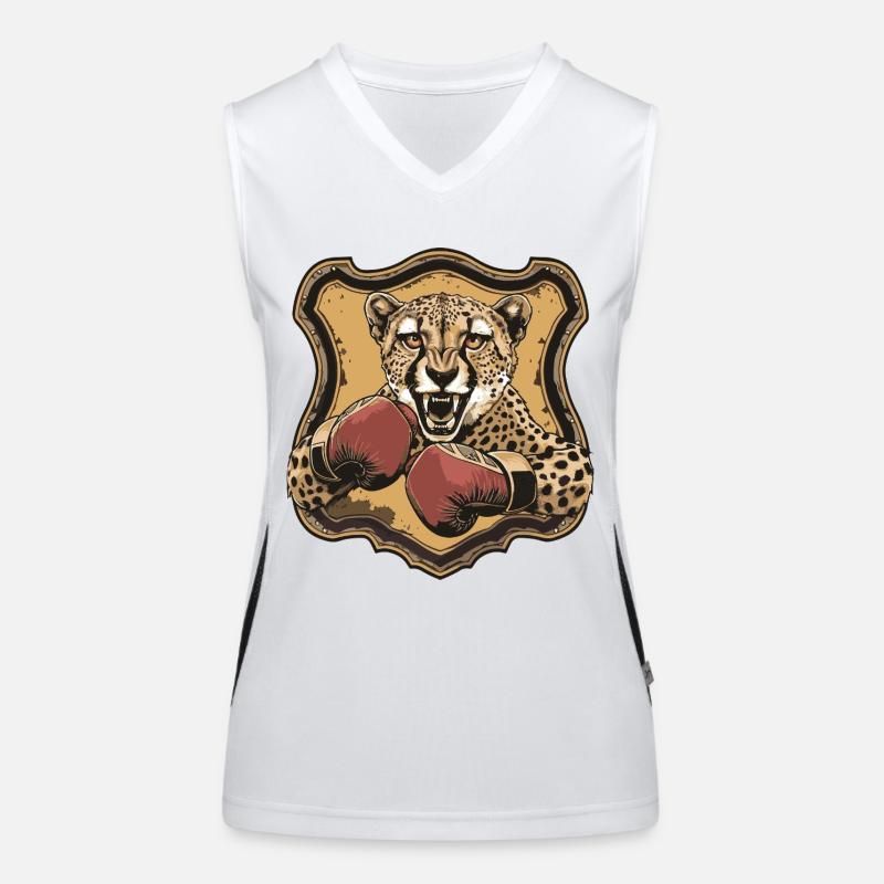 Guépard Boxer MMA Logo Débardeur respirant contrasté Femme