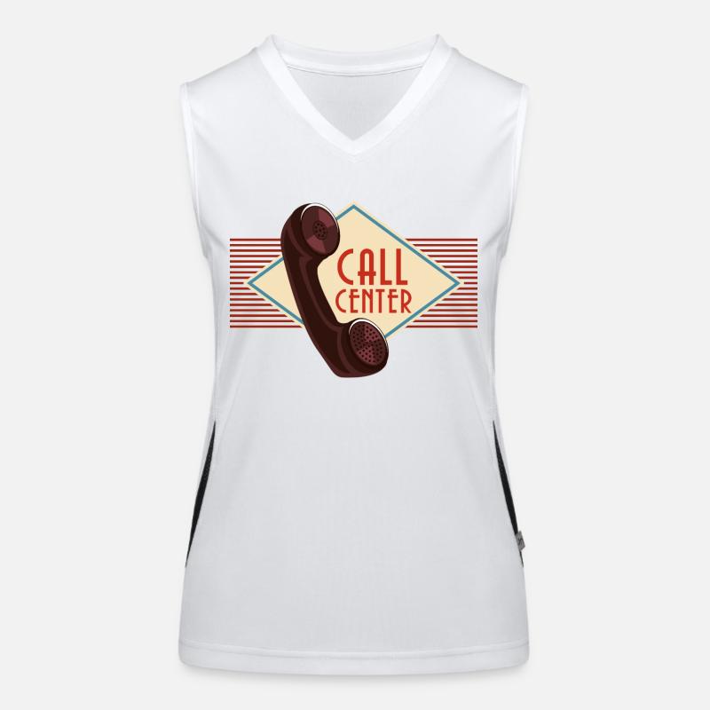 call center Women's Functional Contrast Tank Top