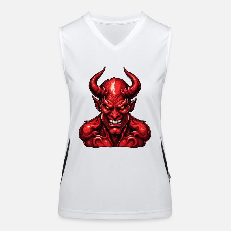 Devil / Hell / Horror / Devilish / Evil Women's Functional Contrast Tank Top