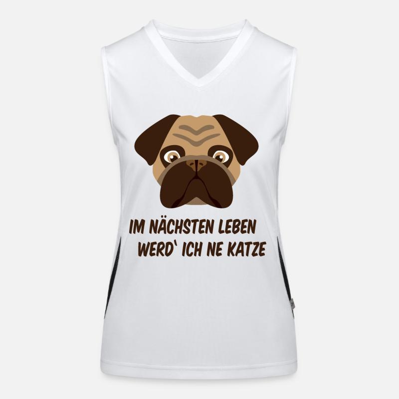 Frustrierter Mops Funktionelles Kontrast-Tank Top für Frauen