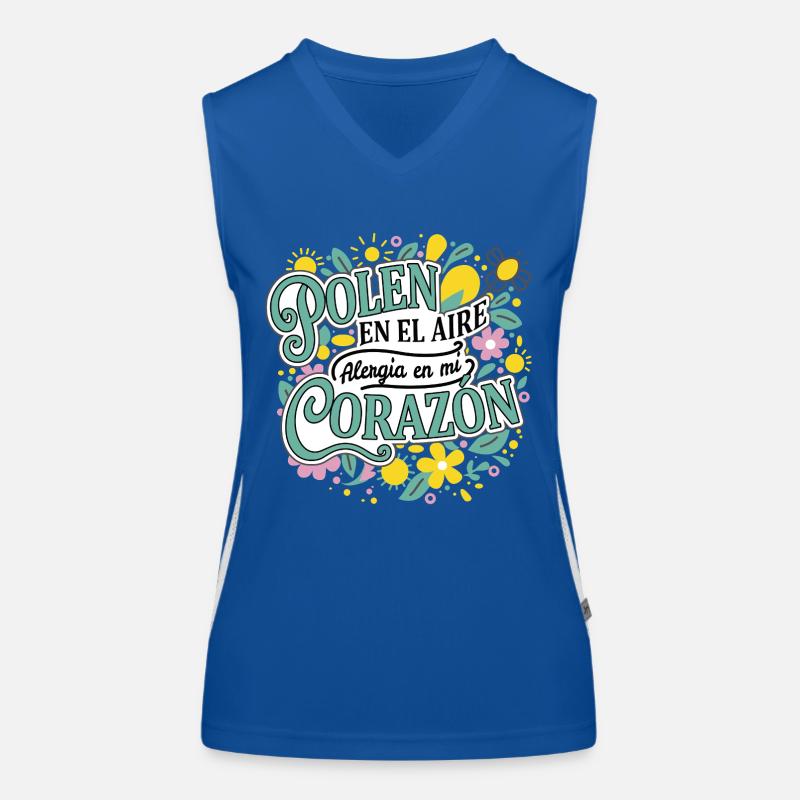 Pollen in der Luft Funktionelles Kontrast-Tank Top für Frauen