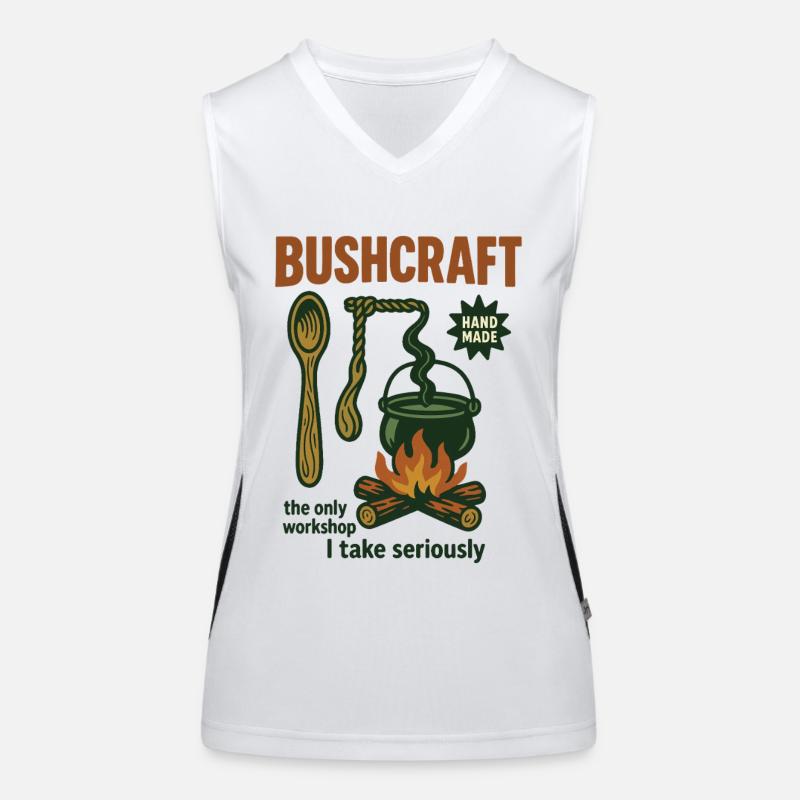 Bushcraft Prepper Survival Bushcrafting Workshop Women's Functional Contrast Tank Top