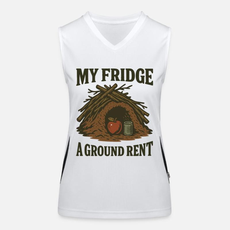My Fridge A Basic Rent Prepper Survival Women's Functional Contrast Tank Top