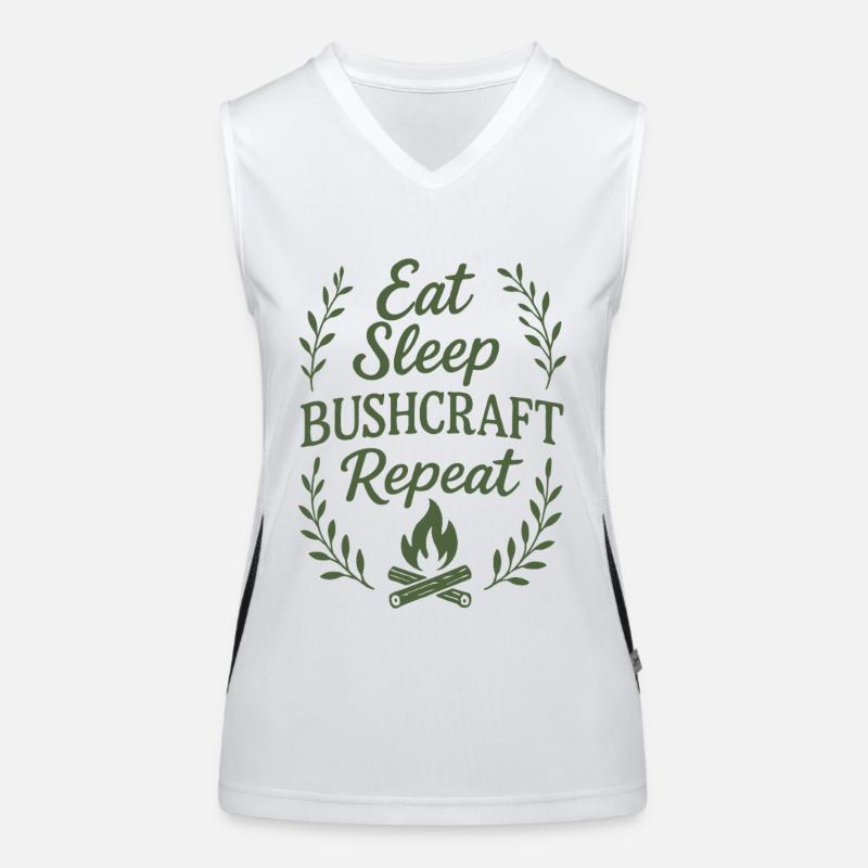 Eating Sleeping Bushcraft Repetition Prepper Women's Functional Contrast Tank Top