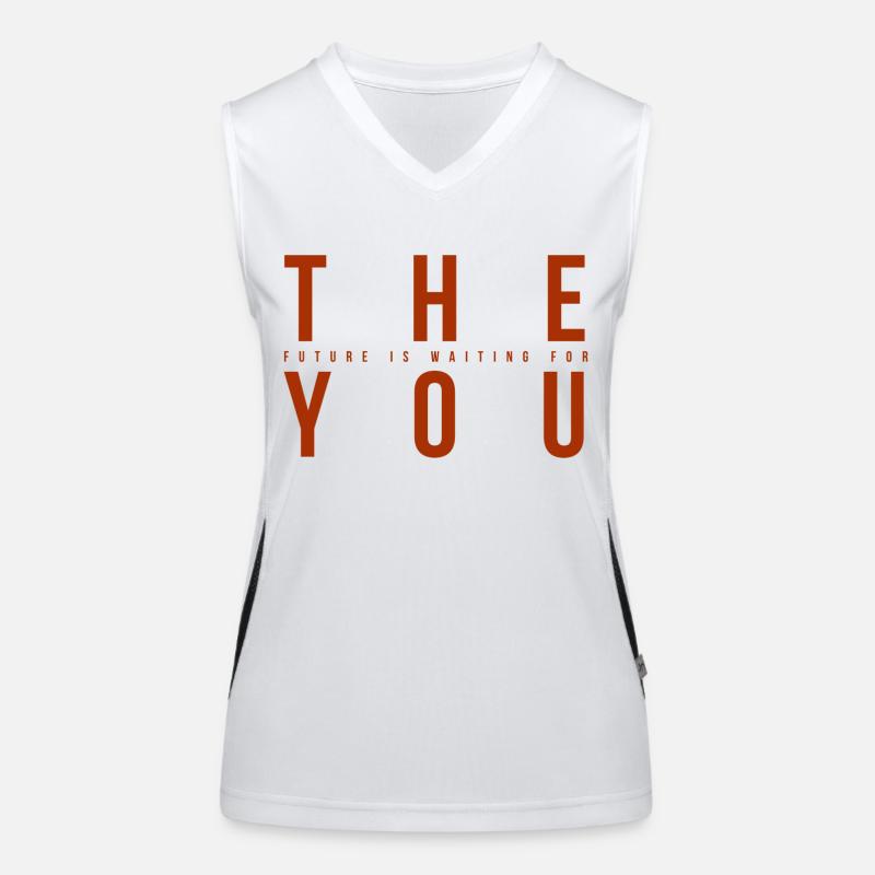 THE FUTURE IS WAITING FOR YOU Funktionelles Kontrast-Tank Top für Frauen