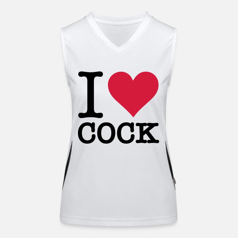 Je aime le coq Débardeur respirant contrasté Femme