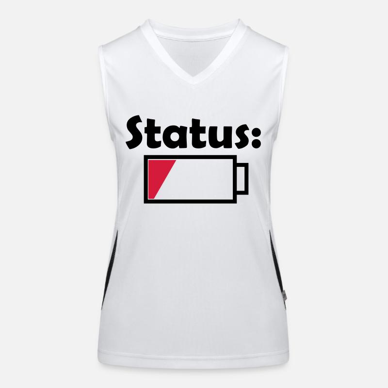 Akku Status leer Funktionelles Kontrast-Tank Top für Frauen