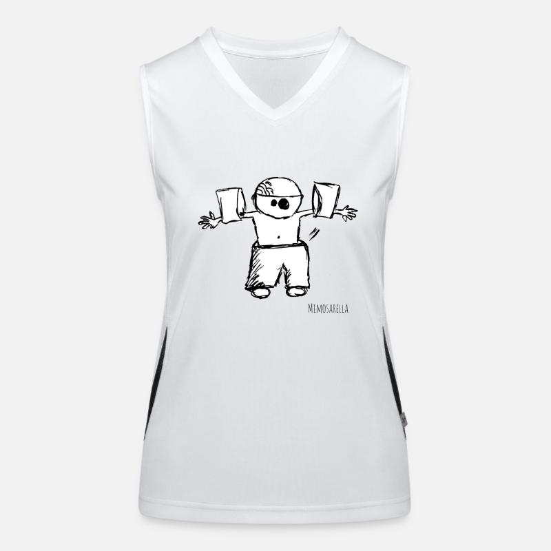 Mimosarella - Freischwimmer Funktionelles Kontrast-Tank Top für Frauen