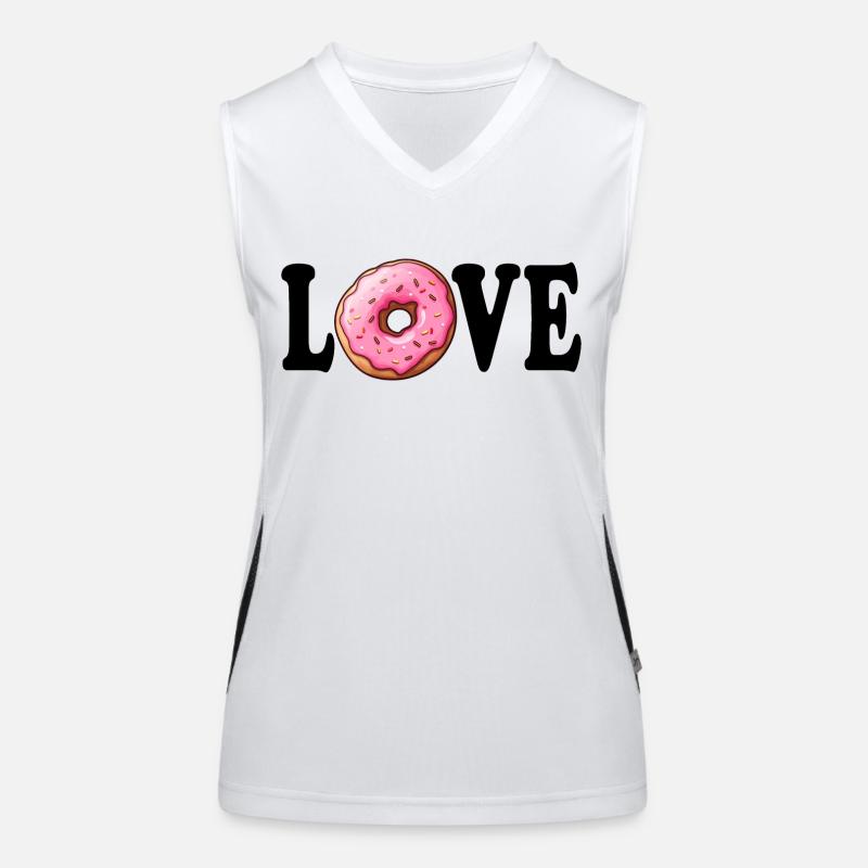 donut love Funktionelles Kontrast-Tank Top für Frauen