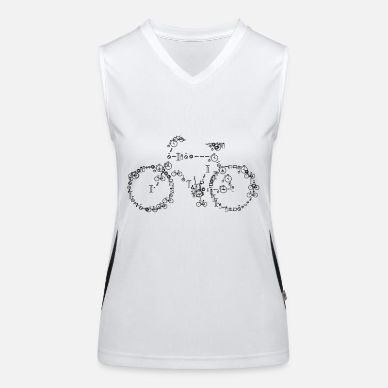 Accessoires de roue Roue de bicyclette pour les cyclistes cadeau Débardeur respirant contrasté Femme