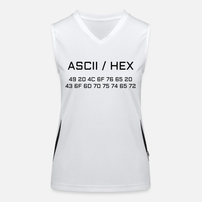 ASCII-HEX I Love Computer Women's Functional Contrast Tank Top