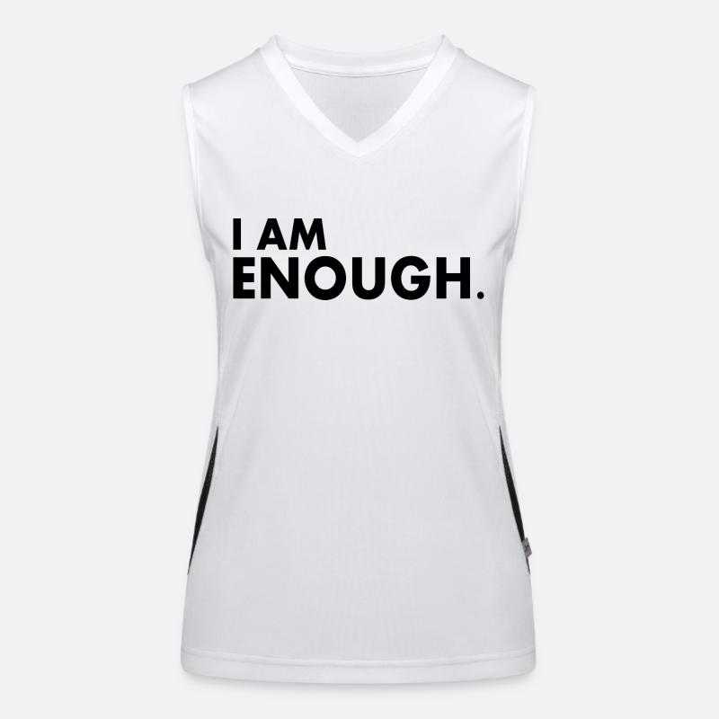 I am enough Funktionelles Kontrast-Tank Top für Frauen