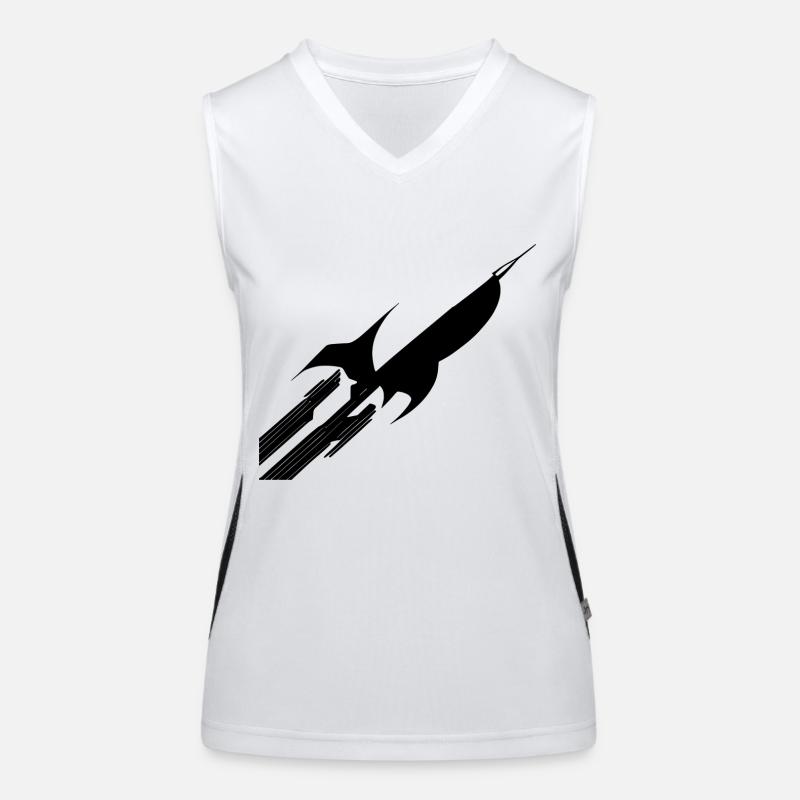 Rakete Funktionelles Kontrast-Tank Top für Frauen