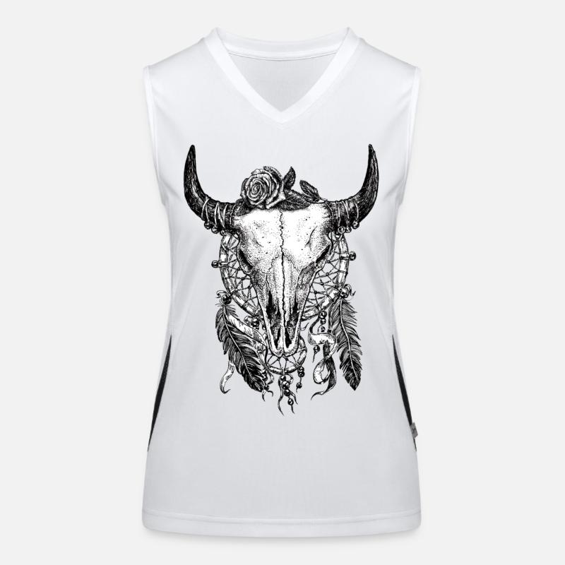 Skull Tattoo Débardeur respirant contrasté Femme