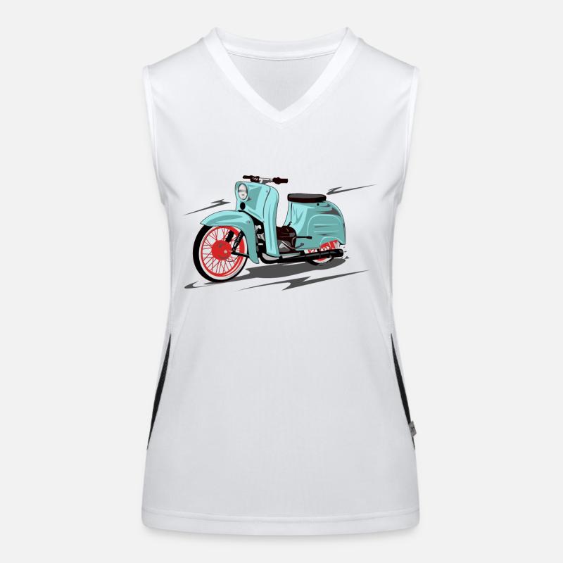 Simson Schwalbe mint, peppermint Funktionelles Kontrast-Tank Top für Frauen