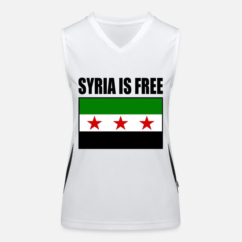Drapeau de la Syrie Débardeur respirant contrasté Femme