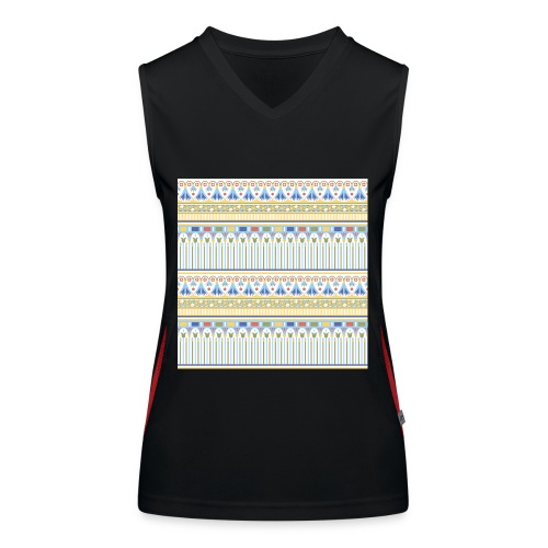 Patrón Egipcio IX - Camiseta funcional de tirantes en contraste para mujer