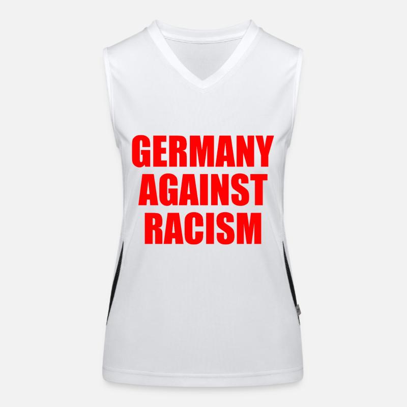 Germany against racism Funktionelles Kontrast-Tank Top für Frauen