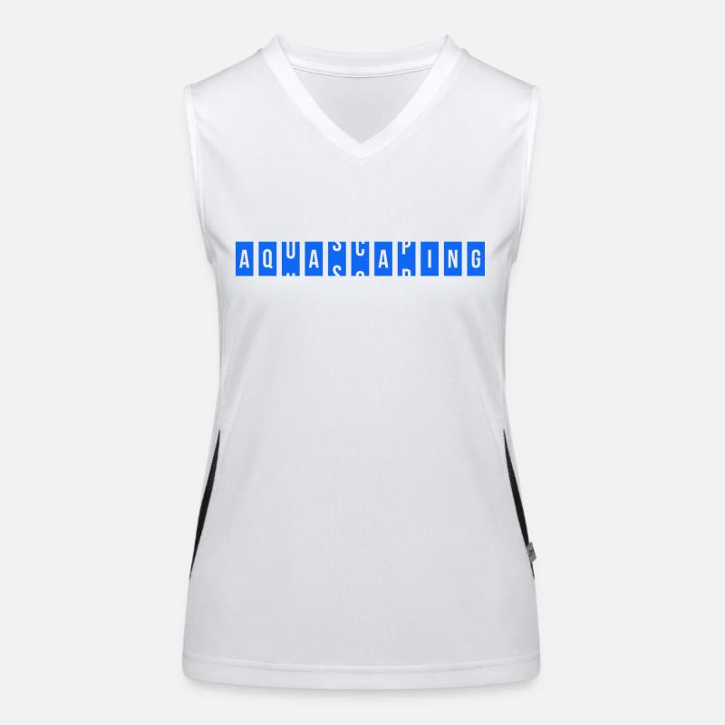 Aquascaping Fish Keeping Rolling Text Débardeur respirant contrasté Femme