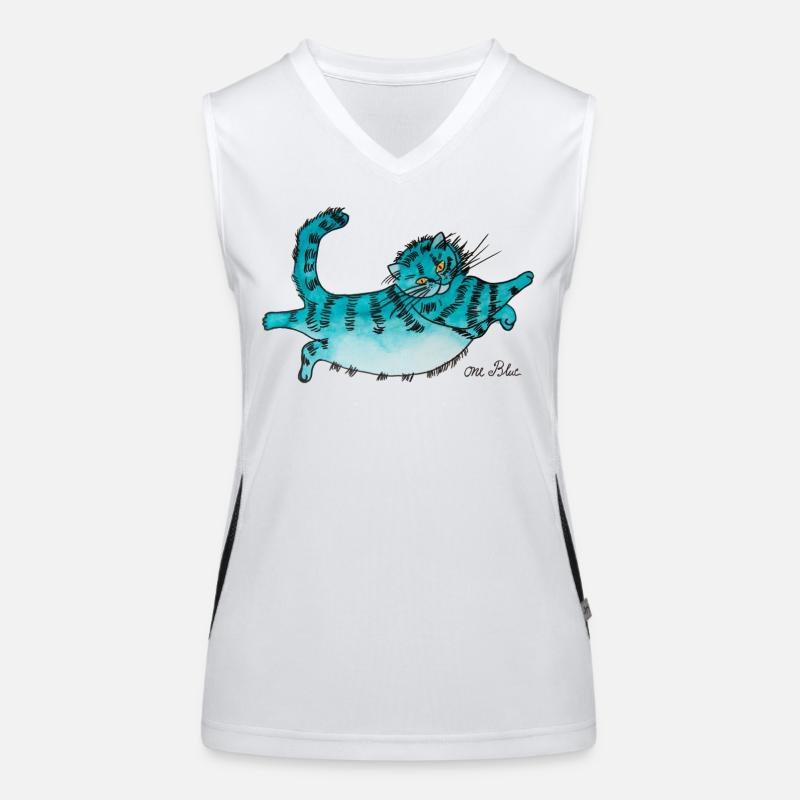 blue Fluffy Women's Functional Contrast Tank Top