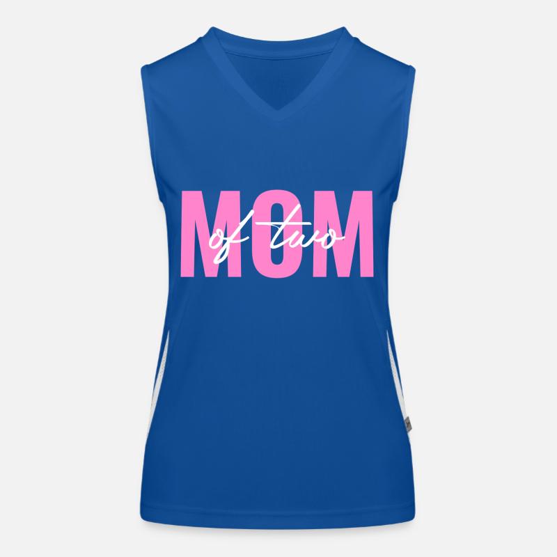 Mom of two Geschenkidee Sprüche Funktionelles Kontrast-Tank Top für Frauen