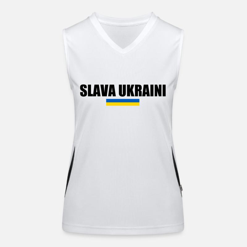 Slava ukraini Débardeur respirant contrasté Femme