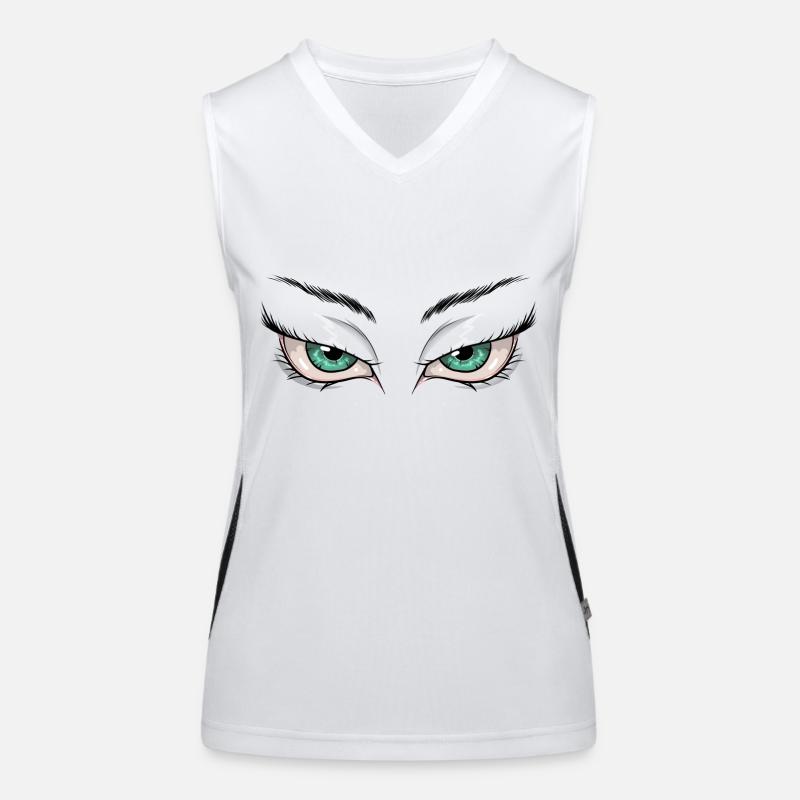 Piercing eyes Women's Functional Contrast Tank Top