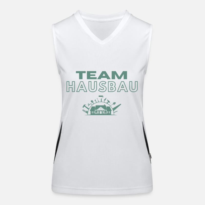 Team Hausbau Funktionelles Kontrast-Tank Top für Frauen