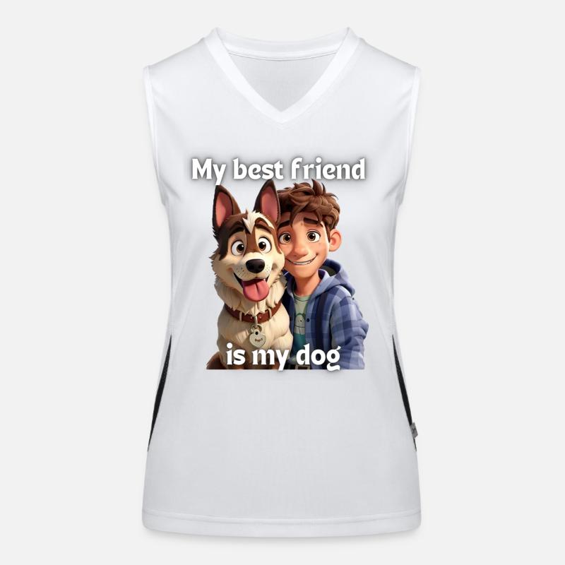 Mon meilleur ami est mon chien - Garçon 2 Débardeur respirant contrasté Femme