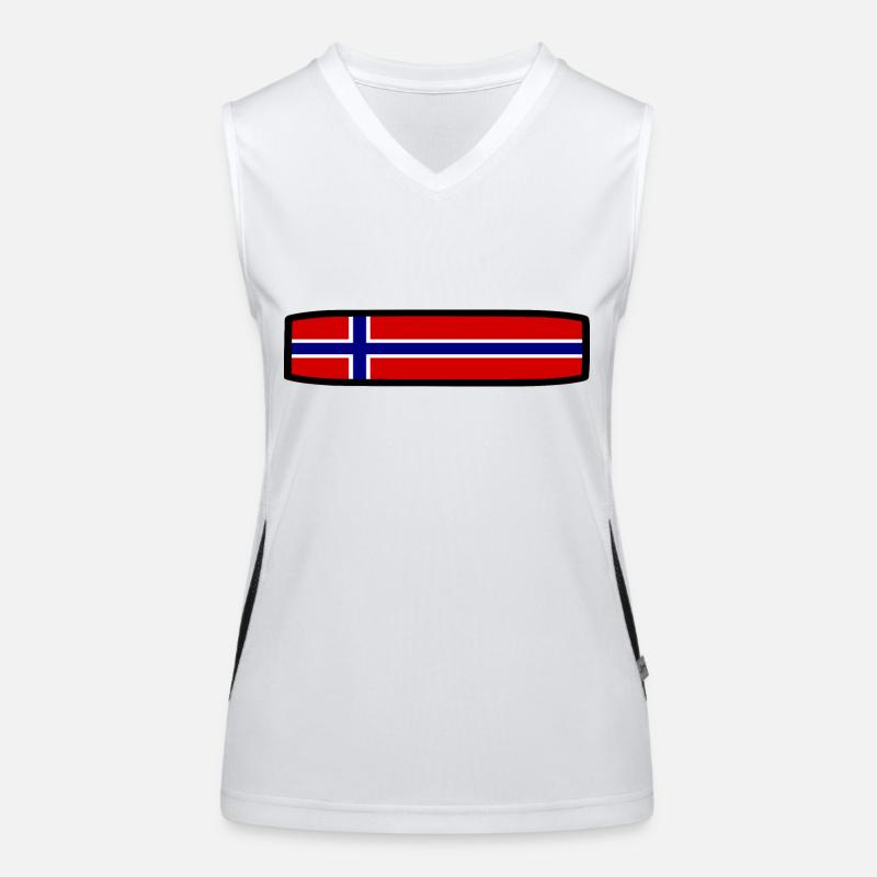Norway flag Women's Functional Contrast Tank Top