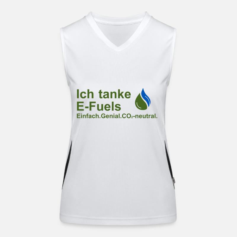Ich tanke E-Fuels Funktionelles Kontrast-Tank Top für Frauen
