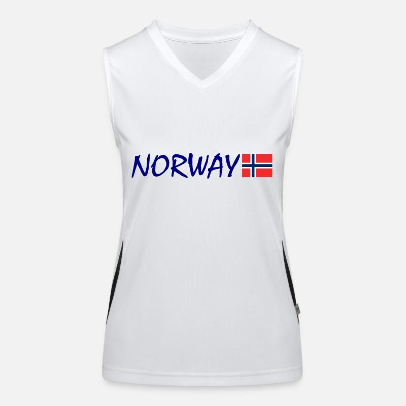 Norway - Women's Functional Contrast Tank Top - white/black