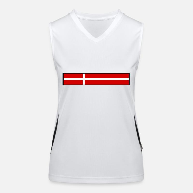Drapeau du Danemark Débardeur respirant contrasté Femme