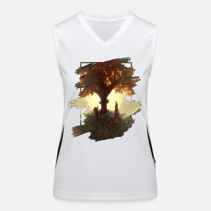 Baum des Lebens Funktionelles Kontrast-Tank Top für Frauen