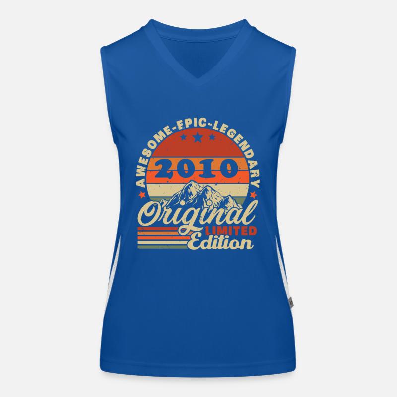 2010 Vintage Retro Geburtstagsgeschenk Funktionelles Kontrast-Tank Top für Frauen