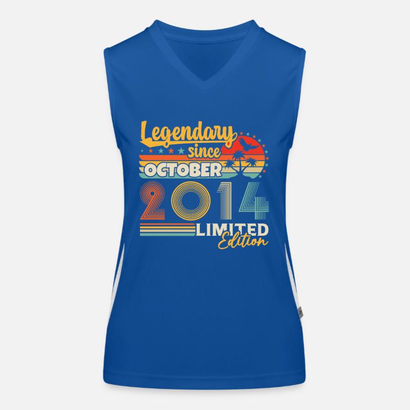 Oktober 2014 Vintage Retro Geburtstagsgeschenk Funktionelles Kontrast-Tank Top für Frauen