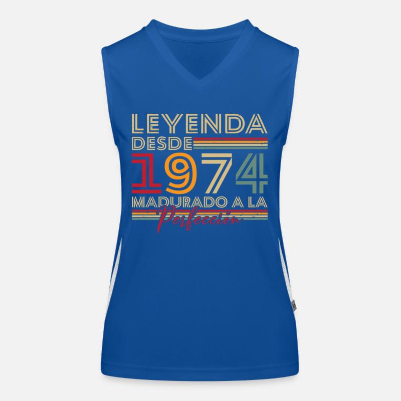 Legende seit 1974 Geburtstagsgeschenk Funktionelles Kontrast-Tank Top für Frauen