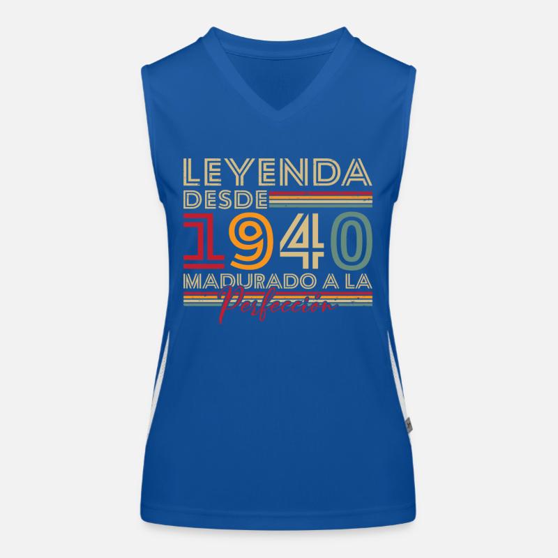 Legend since 1940 Birthday Gift Women's Functional Contrast Tank Top
