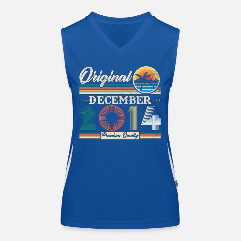 Dezember 2014 Vintage Retro Geburtstagsgeschenk Funktionelles Kontrast-Tank Top für Frauen